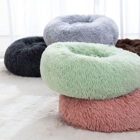 Pet Bed For Dog & Cat; Plush Cat Bed Warm Dog Bed For Indoor Dogs; Plush Dog Bed; Winter Cat Mat (Color: Pink, size: 50cm/19.7in)